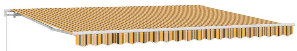 vidaXL Αυτόματη Ανασυρόμενη Τέντα Ριγέ 450x300 εκ.