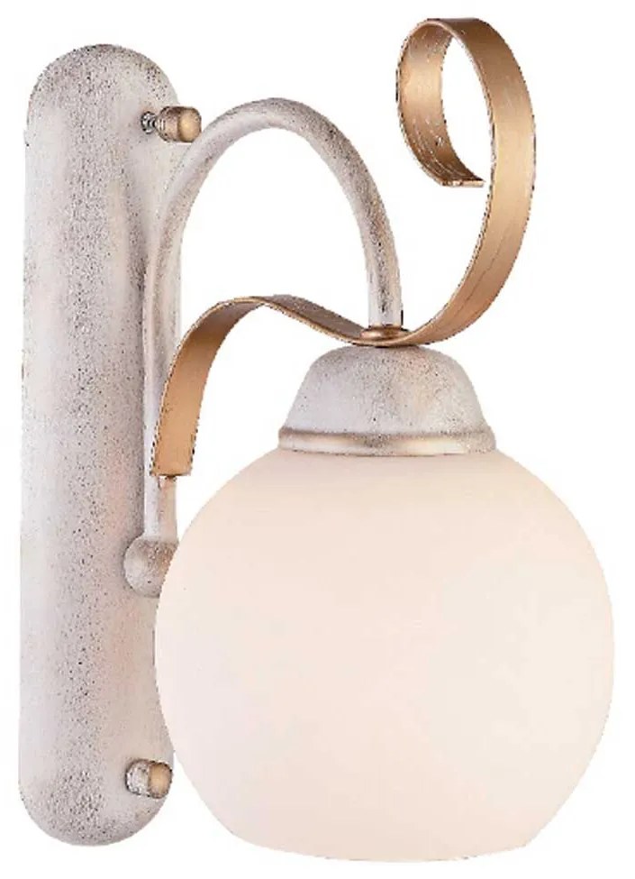 Φωτιστικό Τοίχου Elegant DL11691W White Metal, Glass