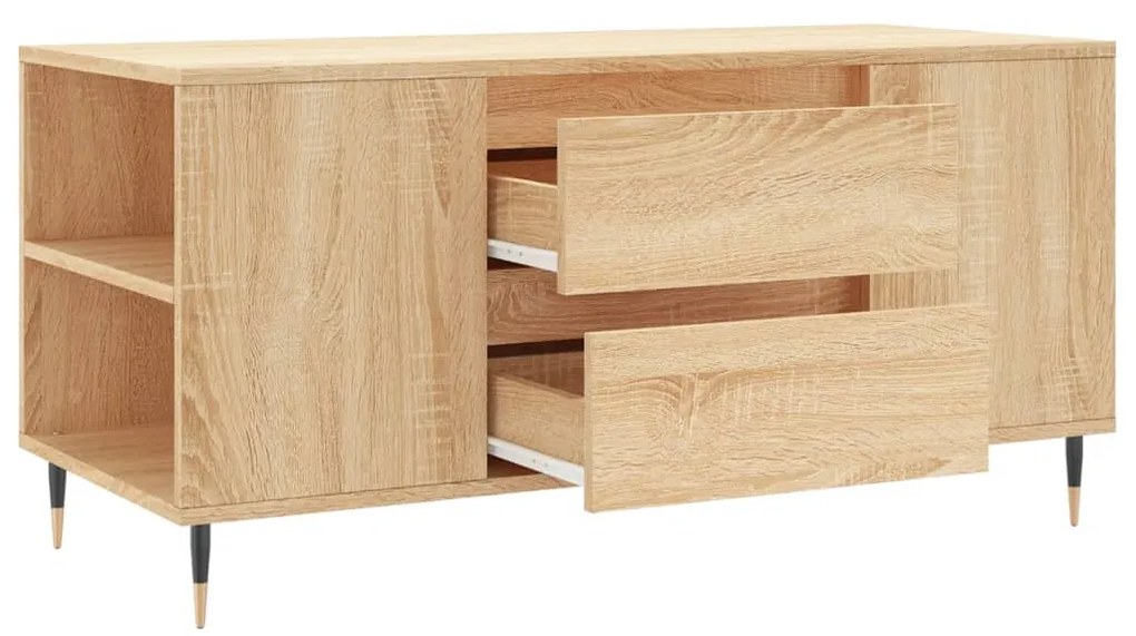vidaXL Τραπεζάκι Σαλονιού Sonoma Δρυς 102x44,5x50 εκ. Επεξεργ. Ξύλο
