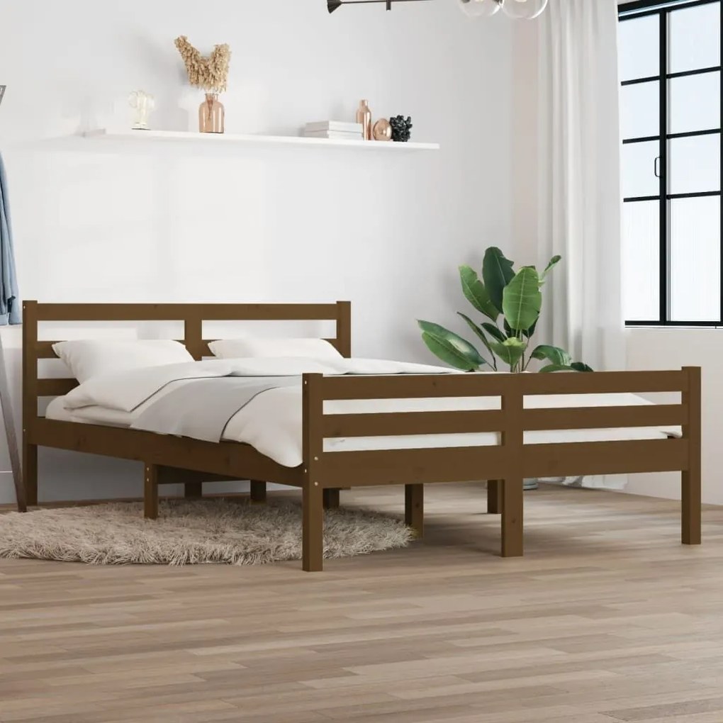 Πλαίσιο Κρεβατιού Μελί 150 x 200 εκ. Μασίφ Ξύλο King Size 814827