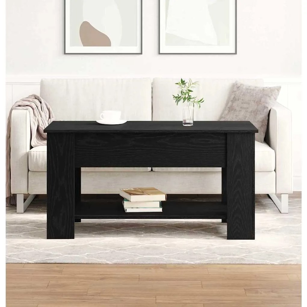 vidaXL Τραπεζάκι σαλονιού Μαύρη δρυς 101 x 49 x 52 cm