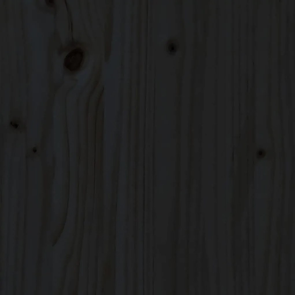Κομποστοποιητής Μαύρο 63,5x63,5x77,5 εκ. από Μασίφ Ξύλο Πεύκου - Μαύρο