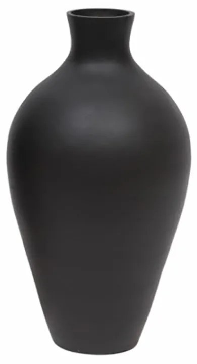 KERSA ΒΑΖΟ ΓΥΑΛΙ ΜΑΥΡΟ D17xH41cm - 026742 - 026742