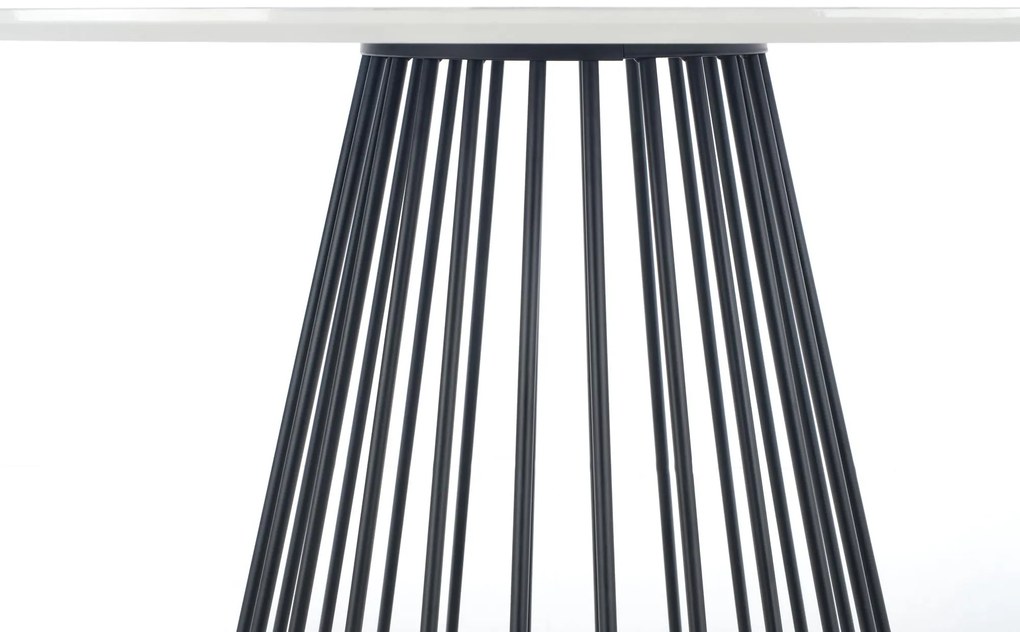 BRODWAY table, color: top - white marble, legs - black DIOMMI V-CH-BRODWAY-ST