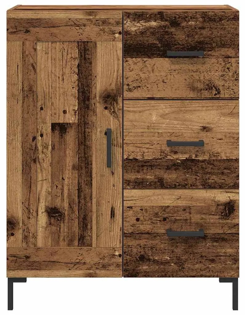 vidaXL Πλαϊνό γραφείο με συρτάρι Παλαιό ξύλο 69.5 x 34 x 90 εκ.