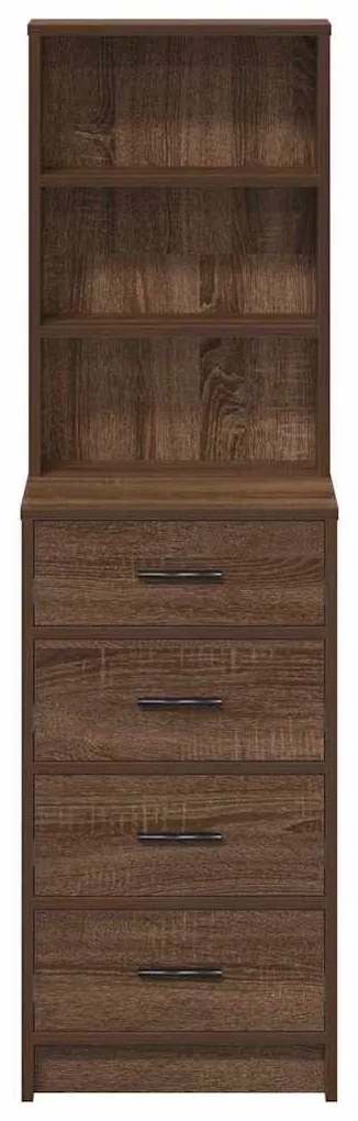 vidaXL Highboard Καφέ δρυς 40 x 41 x 135 εκ. Επεξεργασμένο ξύλο