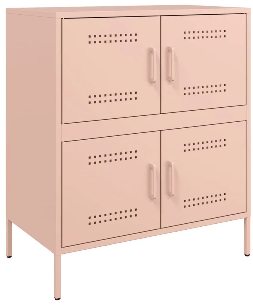 vidaXL Ντουλάπι Ροζ 68x39x79 εκ. από Ατσάλι