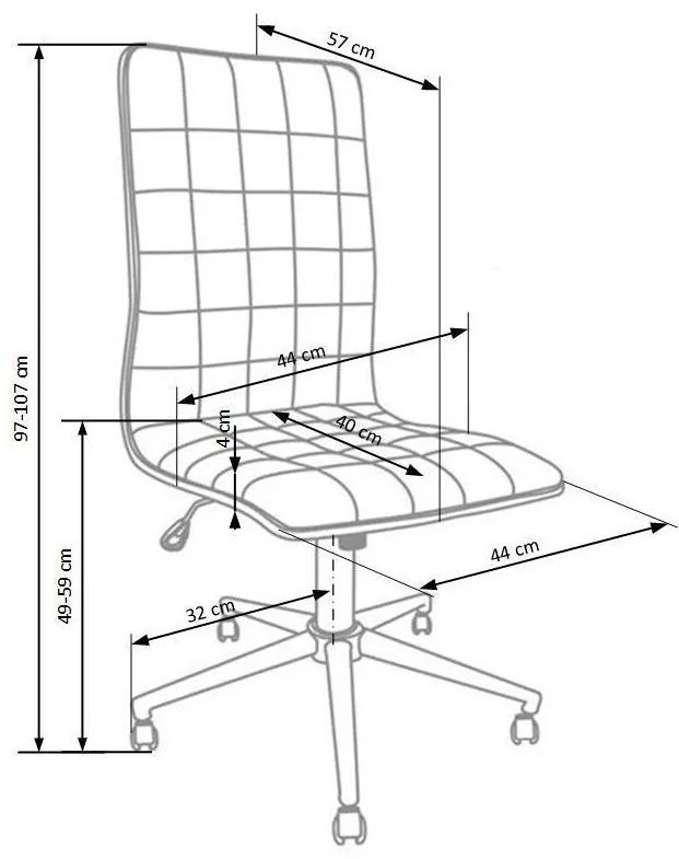 Καρέκλα γραφείου Houston 568, Άσπρο, 97x44x57cm, 10 kg, Χωρίς μπράτσα, Με ρόδες, Μηχανισμός καρέκλας: Κλίση | Epipla1.gr