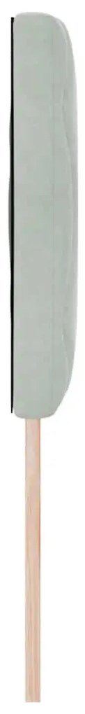 vidaXL LED Κεφαλάρι με φώτα λωρίδας LED Ανοιχτό γκρι 160 cm Βελούδο
