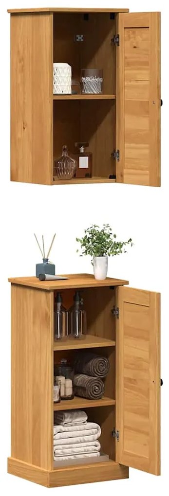 vidaXL Σετ Επίπλων Μπάνιου με ράφι VIGO 2 pcs Καφέ και Μέλι Καφέ