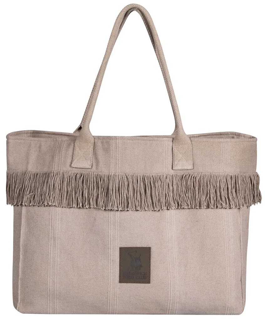 Τσάντα Θαλάσσης Polyester 46x36εκ. Essential 4084 Taupe Greenwich Polo Club