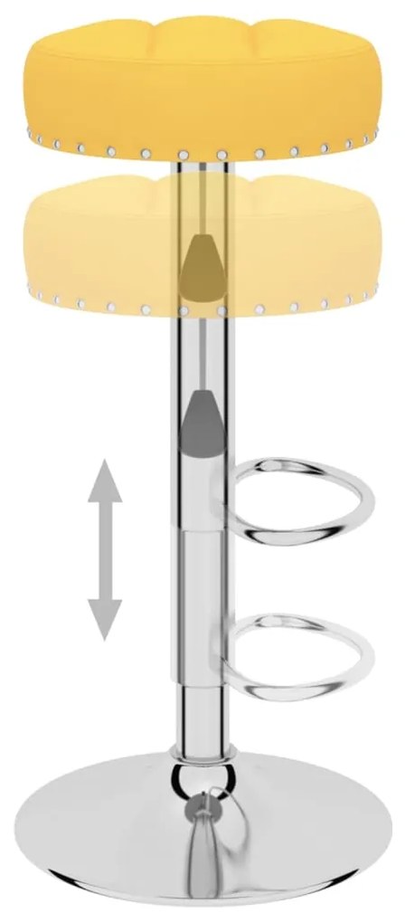 vidaXL Σκαμπό Μπαρ 2 τεμ. Μουσταρδί Υφασμάτινα