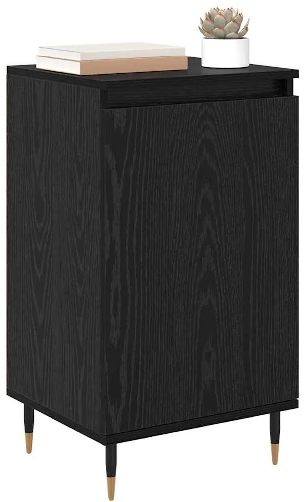 vidaXL Πλαϊνό γραφείο 2 pcs Μαύρη Οξυά 40 x 35 x 70 εκ.