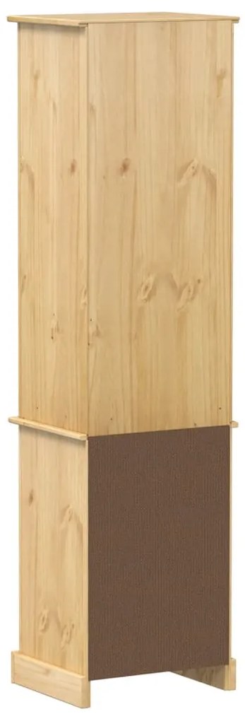 Ντουλάπι Μπάνιου Corona 50x40x185 εκ. από Μασίφ Ξύλο Πεύκου - Καφέ
