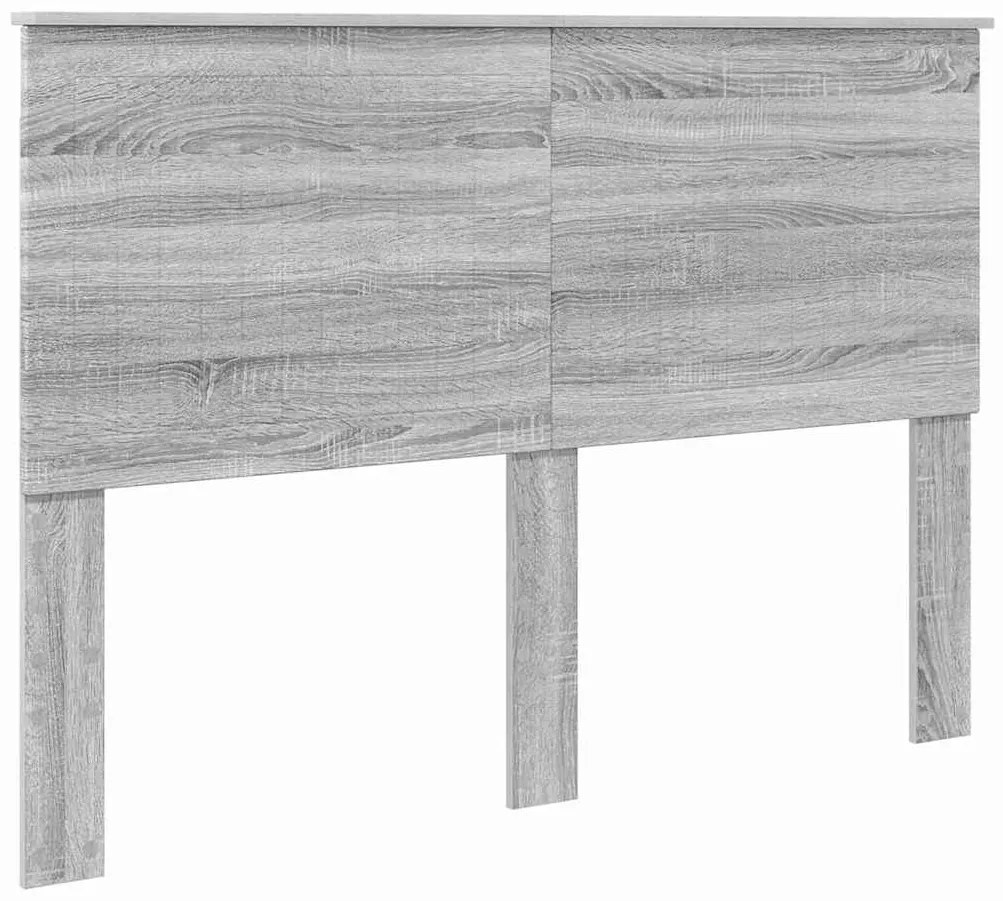 vidaXL Κεφαλάρι με κεφαλάρι Γκρίζο Σονομα 140 cm Επεξεργασμένο ξύλο