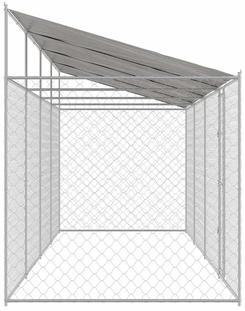 vidaXL Κλουβί σκύλου Ασημί 800 x 200 x 256 εκ. Επικαλυμμένος Χάλυβας