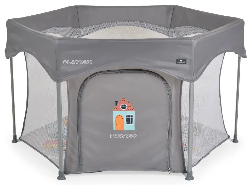 CANGAROO ΠΑΡΚΟ ΠΟΛΥΓΩΝΟ PLAYBOX GREY 3801005210213