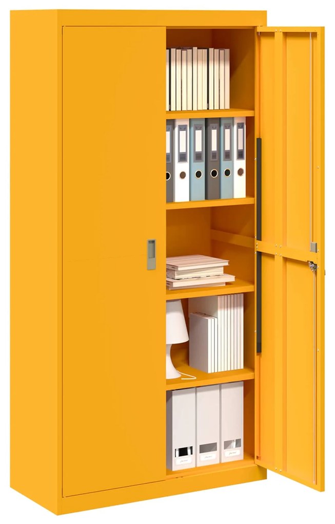 vidaXL Ντουλάπι αποθήκευσης 2 pcs Χαμομηλί κίτρινο 90 x 40 x 180 cm