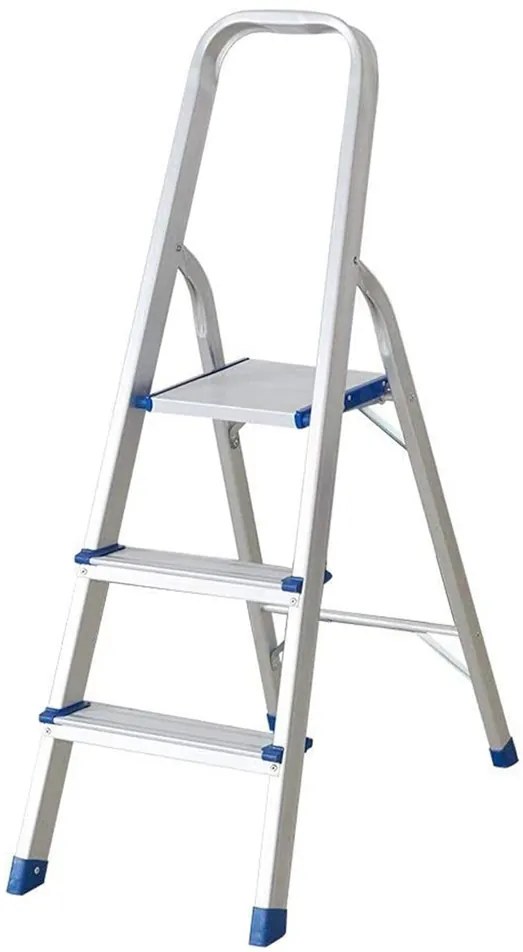 HOME USE σκάλα αλουμινίου HUH-0201 με 2+1 σκαλοπάτια, EN 131, 117.5cm