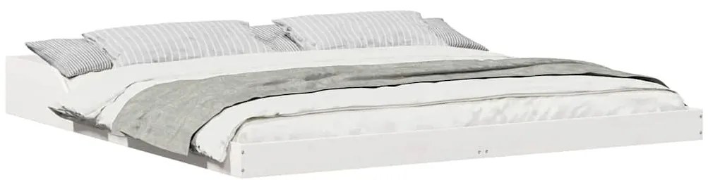 vidaXL Σκελετός Κρεβατιού Λευκό 200 x 200 cm Στερεά ξυλεία πεύκου