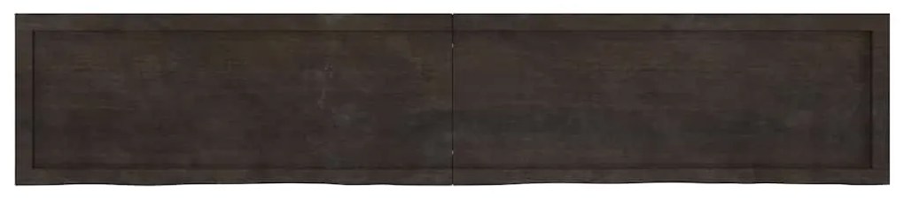 vidaXL Ράφι Τοίχου Σκούρο Καφέ 200x40x(2-4) εκ. Επεξ. Μασίφ Ξύλο Δρυός