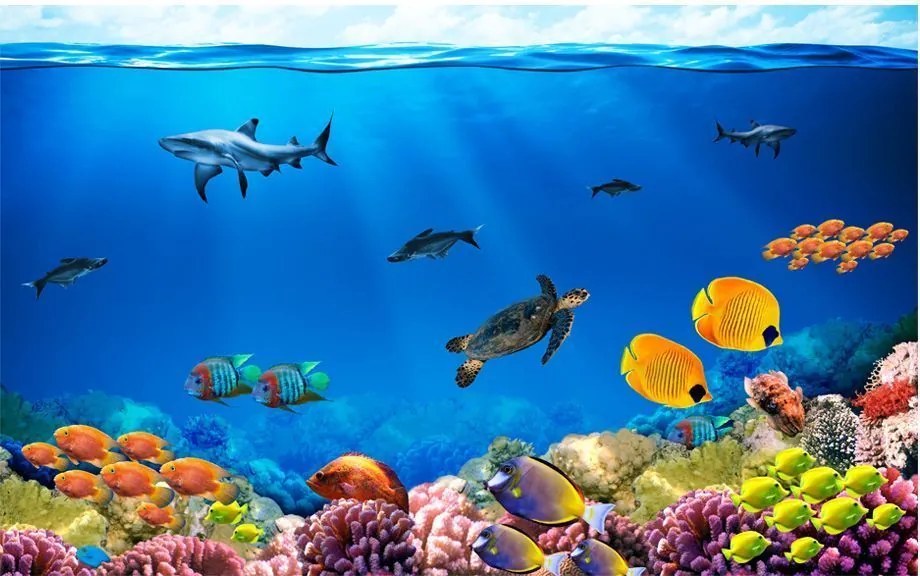 Αυτοκόλλητη φωτοταπετσαρία - Underwater kingdom - 441x315