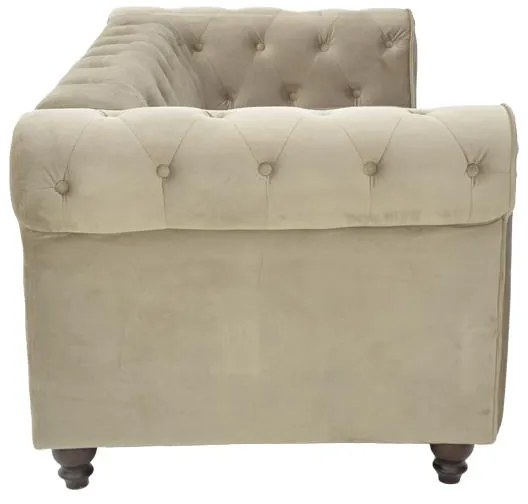 Kαναπές διθέσιος Incredible βελούδο μπεζ 160x84x67εκ 160x67x84 εκ.