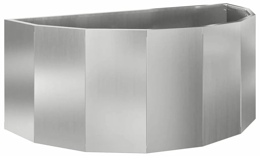 vidaXL Γλάστρα Ασημί 90 x 45 x 35 cm Επικαλυμμένος Χάλυβας