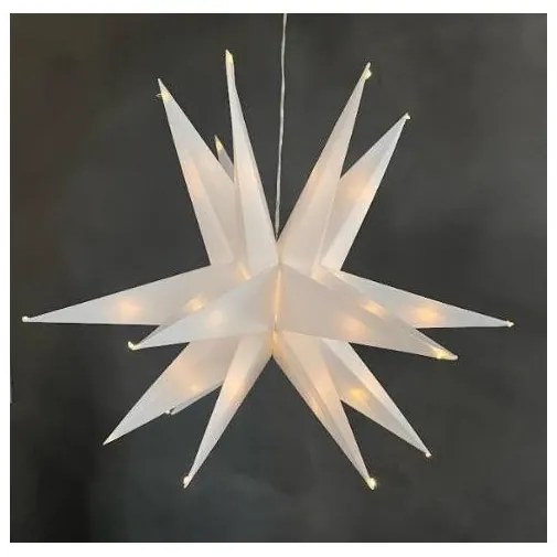 Διακοσμητικό Φωτιστικό 36 LED Λευκό 3D Κρεμαστό Αστέρι Μπαταρίας 27-00541 Panagoulas-27-00541-Λευκό 27-00541