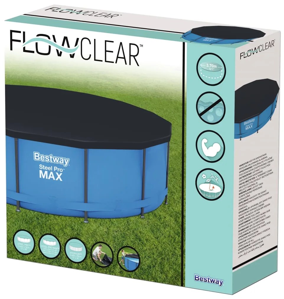 Bestway Κάλυμμα Πισίνας Flowclear 366 εκ. - Ανθρακί