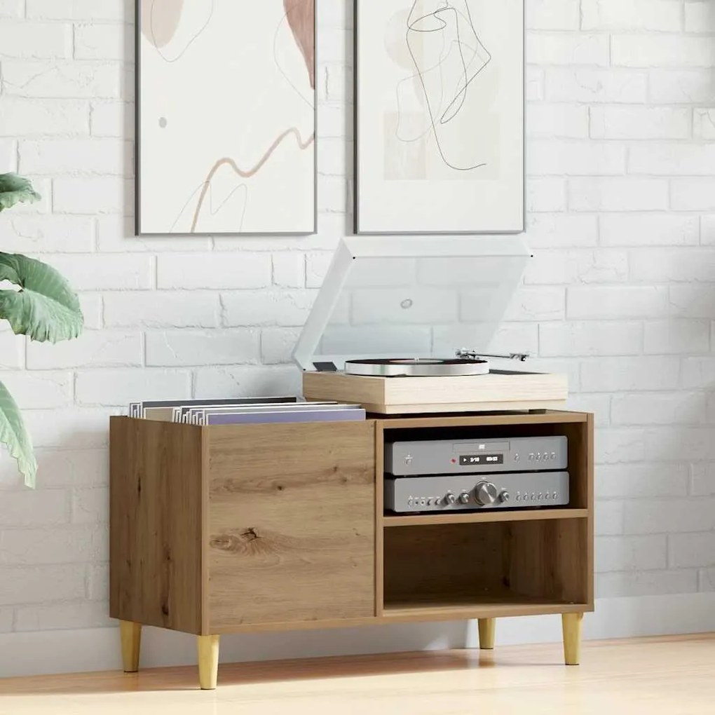 vidaXL ντουλάπι δίσκων  Δρυς τεχνίτης 84,5x38x48 cm Κατασκευασμένο ξύλο