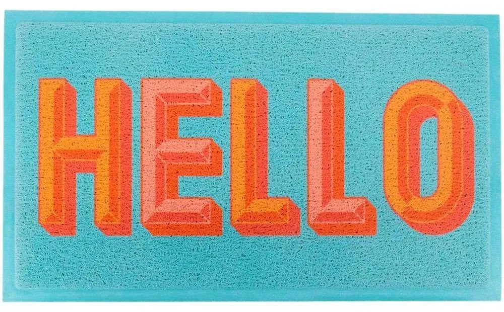 Πατάκι Εισόδου Blue Hello -AMDMW-HELLO-7040 70x40cm Multi Artsy Mats 70x40