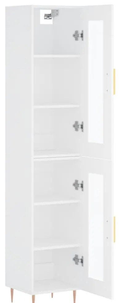 vidaXL Ντουλάπι Λευκό 34,5 x 34 x 180 εκ. από Επεξεργασμένο Ξύλο