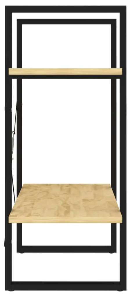 vidaXL Βιβλιοθήκη με 2 Ράφια 60 x 30 x 70 εκ. από Μασίφ Ξύλο Πεύκου