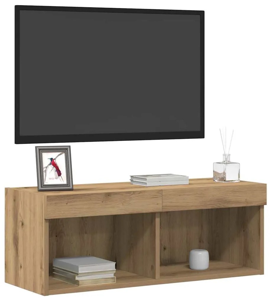 vidaXL Ντουλάπι TV Επιτοίχιο 2 pcs Artisan Oak 80 x 30 x 30 εκ