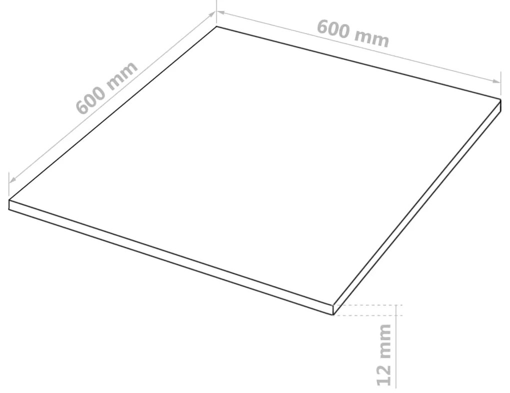 vidaXL Φύλλα MDF 4 τεμ. Τετράγωνα 60 x 60 εκ. 12 χιλ.