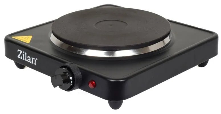 Zilan Μονή ηλεκτρική εστία εμαγιέ σε μαύρο χρώμα 18.5cm ZLN2174