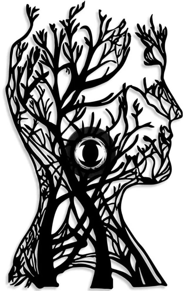 Διακοσμητικό Φωτιστικό Τοίχου Tree Man 526SHD1182 30x9x48cm 1xE27 40W Black Opviq