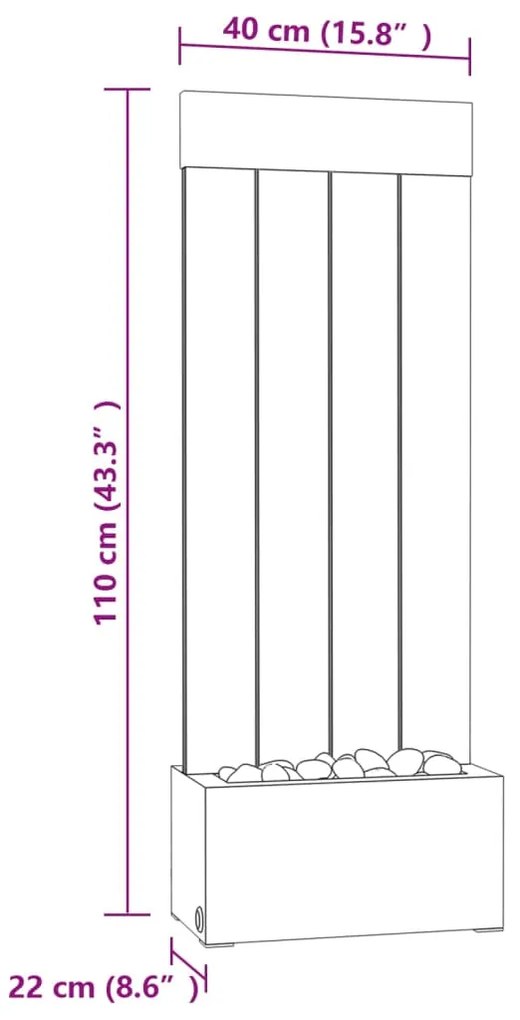 ΣΤΗΛΗ ΜΕ ΦΟΥΣΚΕΣ ΚΑΙ ΦΩΤΑ LED RGB 110 ΕΚ. ΑΝΟΞ. ΑΤΣΑΛΙ/ΑΚΡΥΛΙΚΟ 151400