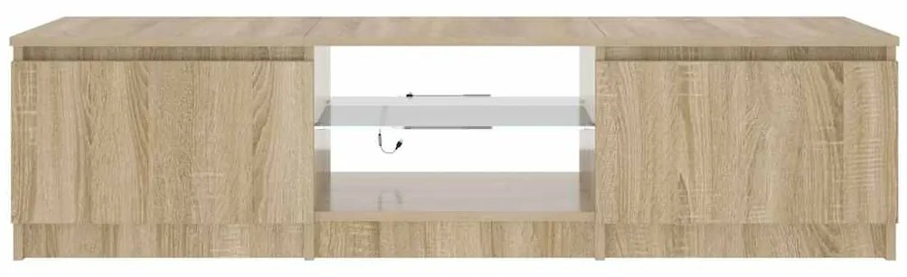 vidaXL Έπιπλο Τηλεόρασης με LED Καπνιστή Δρυς 140x40x36 εκ.