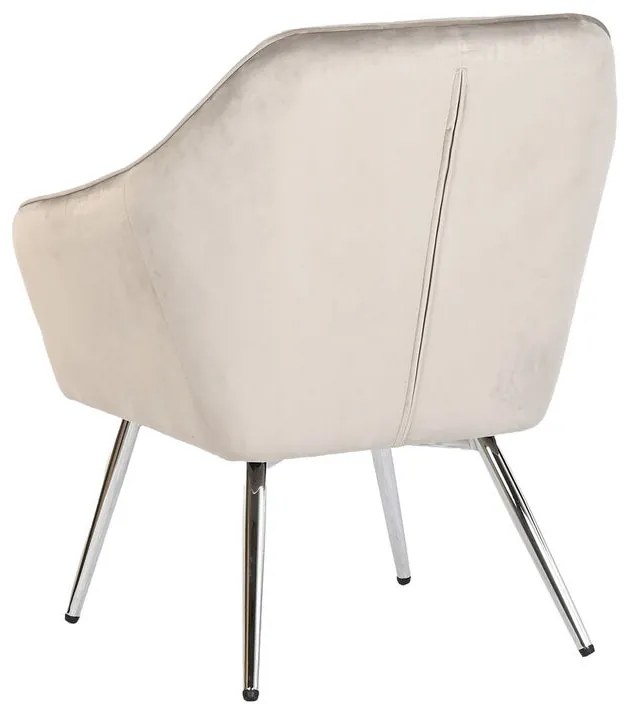 Κάθισμα Home ESPRIT Γκρι Κρεμ Χρυσό Ασημί πολυεστέρας Μέταλλο 74 x 74 x 90 cm 74 x 67 x 90 cm