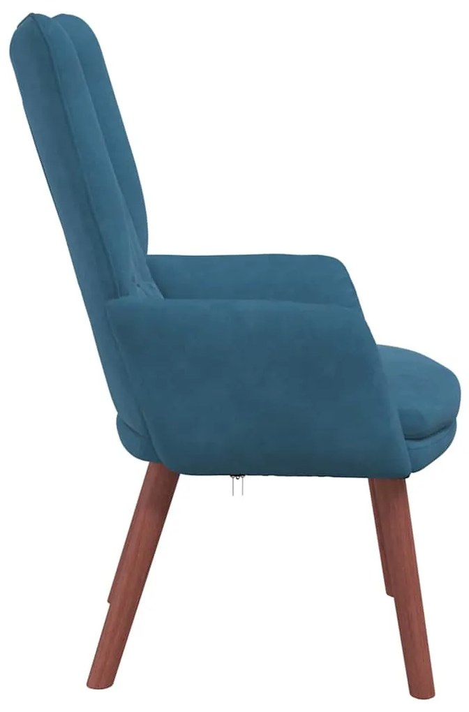 vidaXL Χαλαρωτική Πολυθρόνα Μπλε 63 x 67 x 94 εκ. Βελούδο