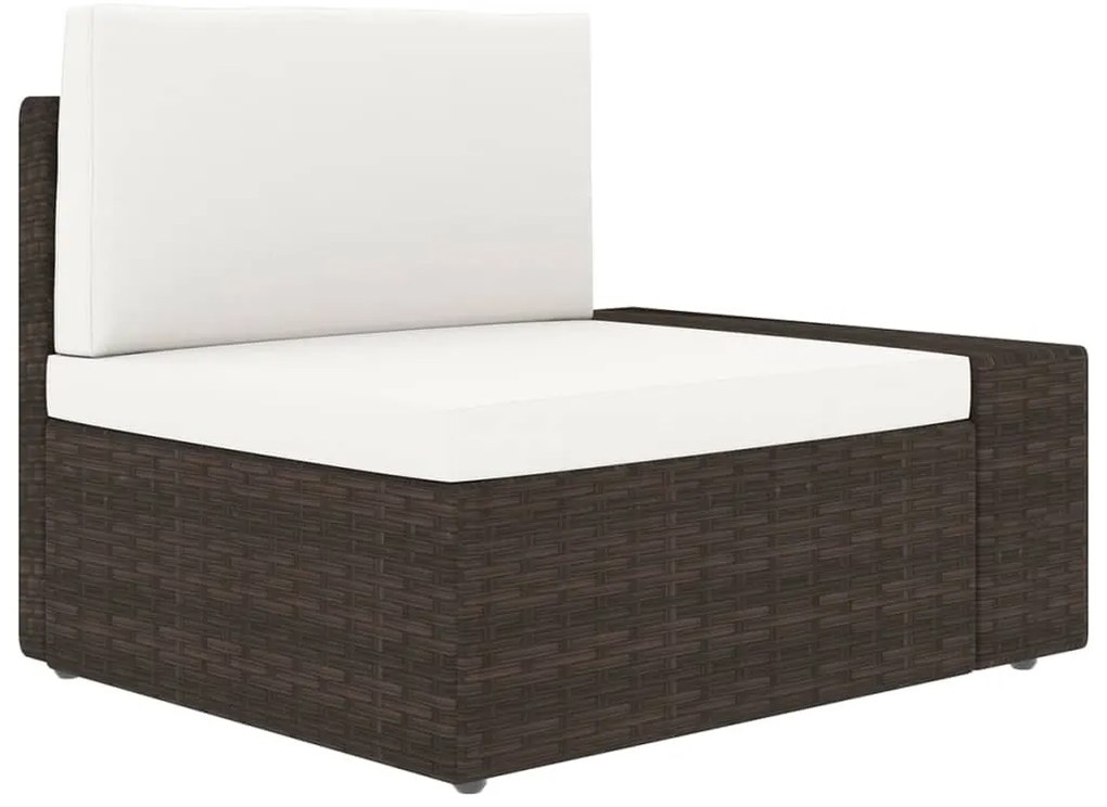 vidaXL Σαλόνι Κήπου 14 Τεμαχίων Καφέ από Συνθετικό Ρατάν με Μαξιλάρια