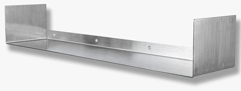 Ράφι Float - Βουρτσισμένο Ανοξείδωτο Ατσάλι Ασημί Ματ W17 x L80,5 x H13,5 cm METTE DITMER