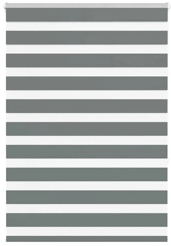 vidaXL Ζέβρα τυφλή Σκούρο Γκρι Πλάτος υφάσματος 90,9 εκ. Πολυεστέρας