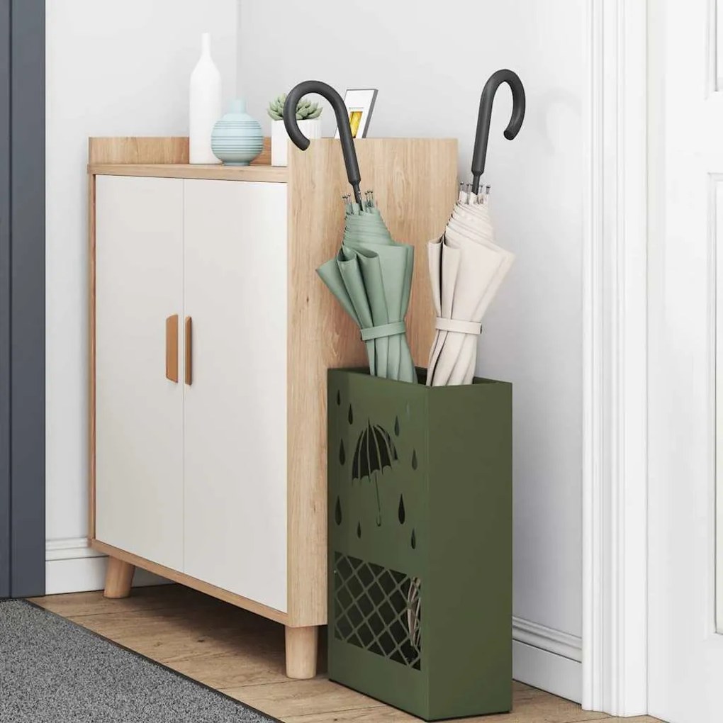 vidaXL Σχέδιο & βάση αποθήκευσης Λαδί 28 x 12 x 41 εκ Ατσάλι