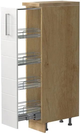 Επιδαπέδιο ντουλάπι ψηλό Hudson K14-30-1KZ-Δρυς - Λευκό