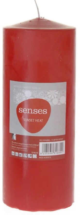 Κερί Αρωματικό Sunset Heat Κόκκινο Καύσης 70 Ωρών/7x18εκ. iliadis 31635