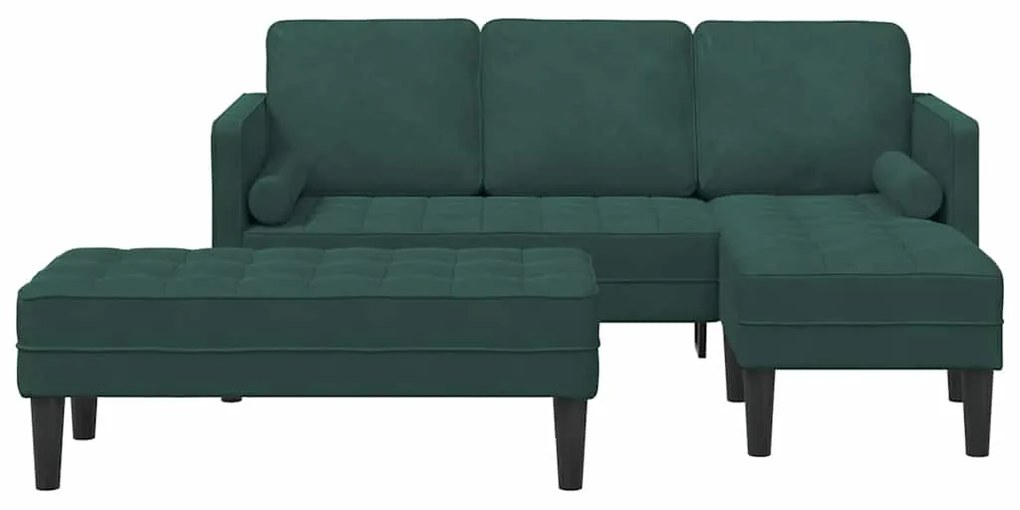 vidaXL Σετ Καναπέ 2 pcs Σκούρο Πράσινο 173 x 131 x 67 εκ Βελούδο