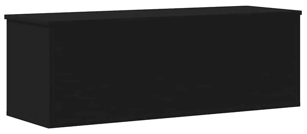 vidaXL Κουτί Αποθήκευσης Μαύρο 102x35x35 εκ. Επεξεργασμένο Ξύλο